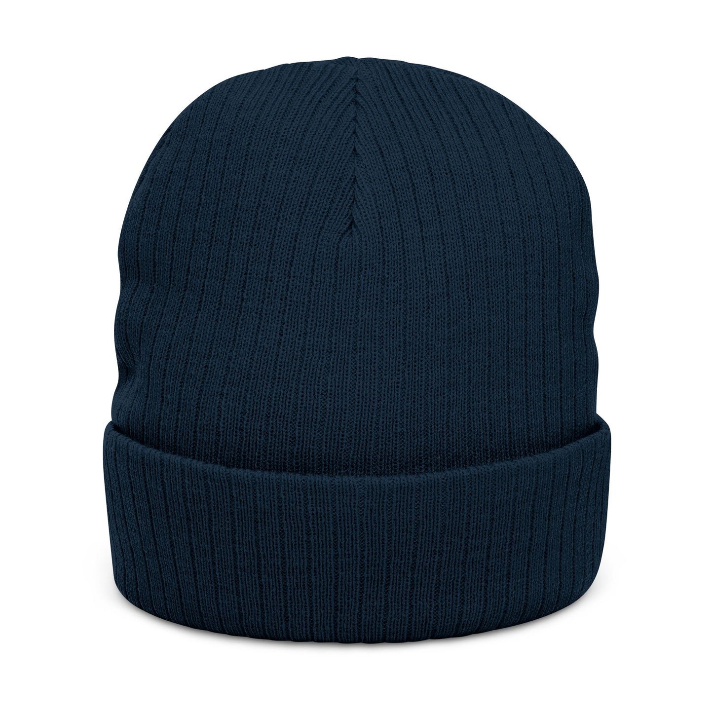 Stylish Ribbed Knit Beanie with Embroidered Detail - Perfect for Any Occasion