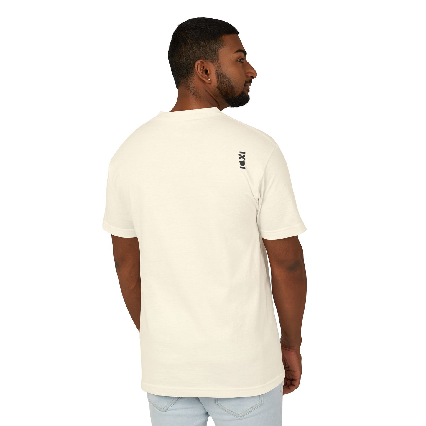 IXDI Monochrome Unisex Garment-Dyed Heavyweight Cotton Tee - Faded Natural