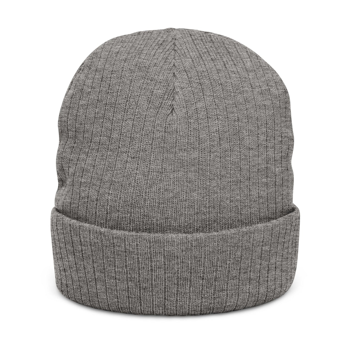 Stylish Ribbed Knit Beanie with Embroidered Detail - Perfect for Any Occasion