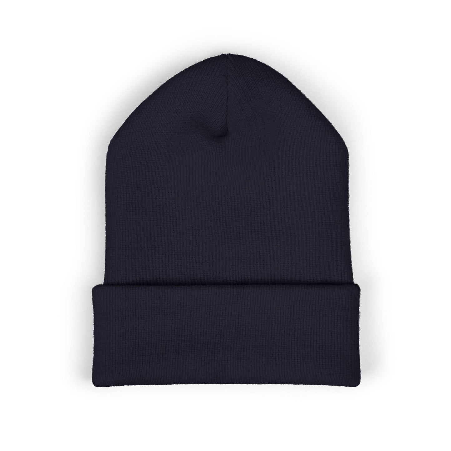 Classic Cuffed Beanie with Elegant Embroidery
