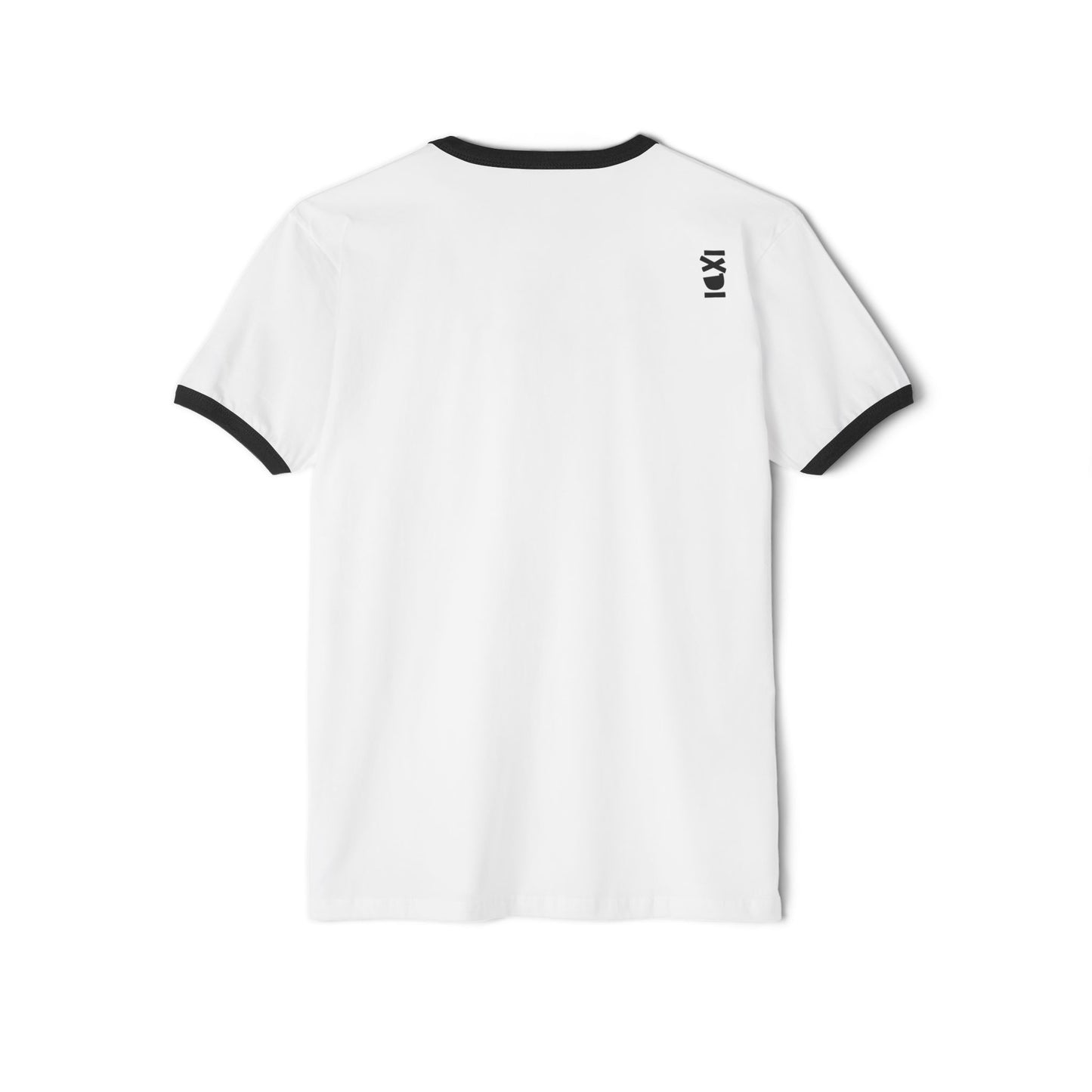 IXDI Ringer T-Shirt — Minimal Japanese Text "静かな笑顔" (Peaceful Smile)