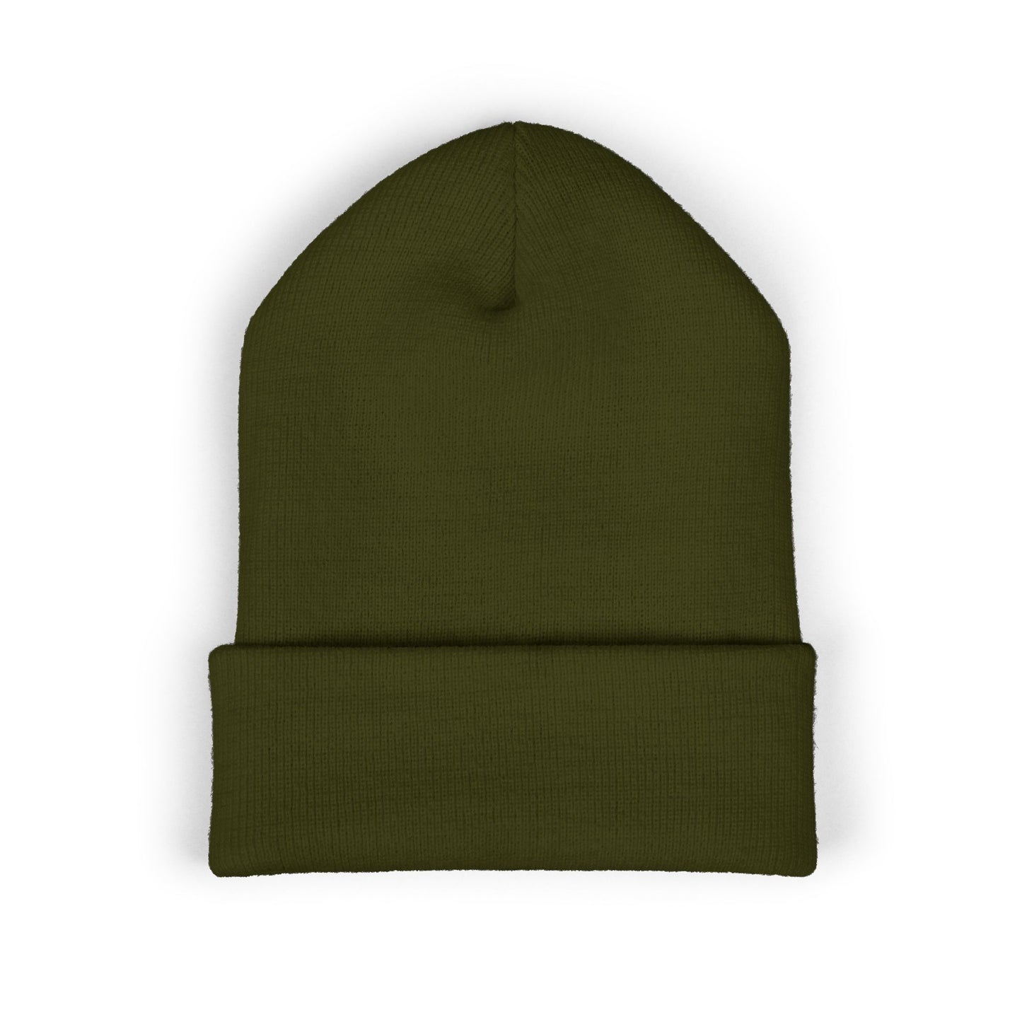 Classic Cuffed Beanie with Elegant Embroidery