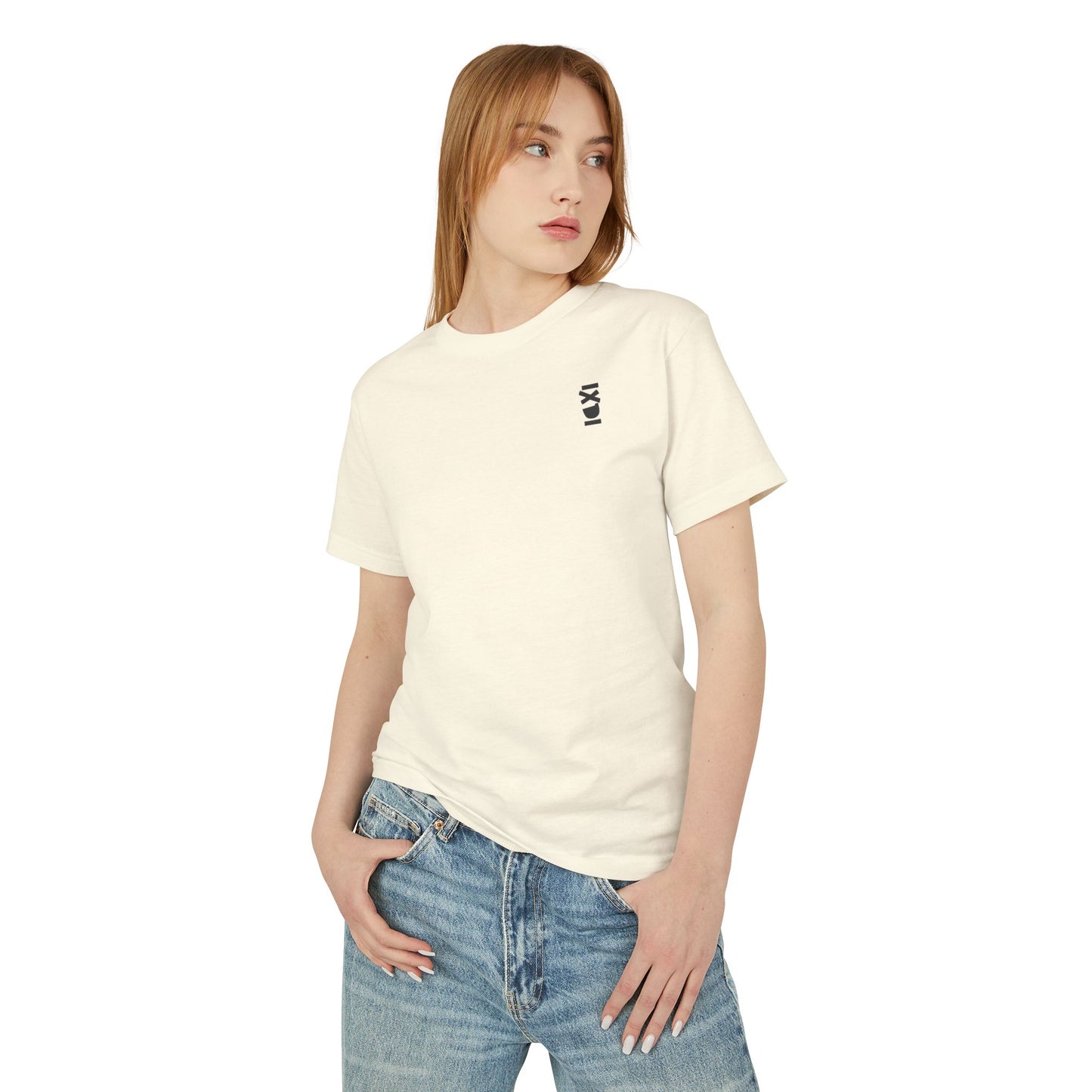 IXDI Monochrome Unisex Garment-Dyed Heavyweight Cotton Tee - Faded Natural