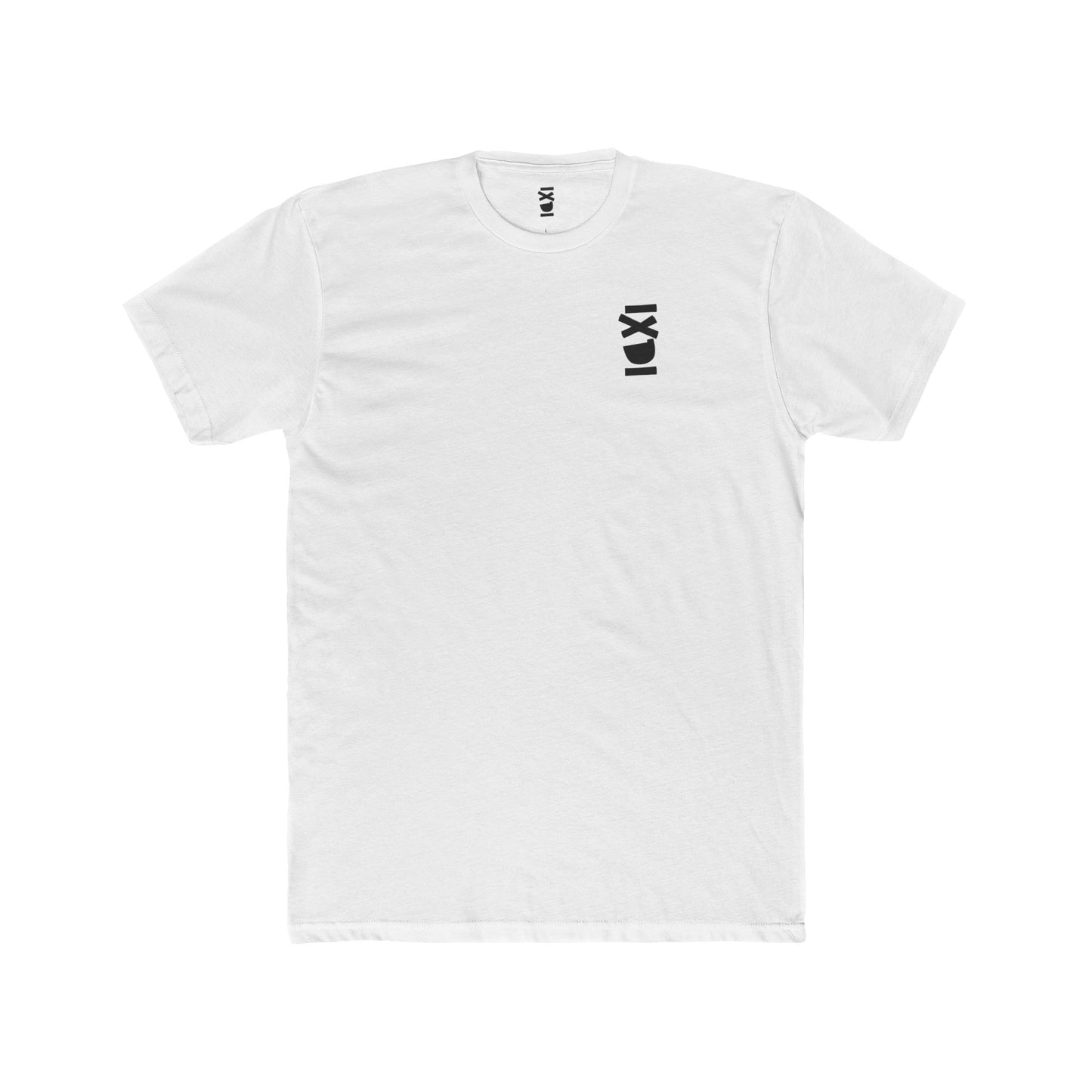 Crew Tee — Vertical Japanese Text “静かな笑顔” (Quiet Smile) Minimal Graphic
